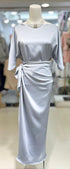 Women Elegant Satin Wrap Tie Dresses
